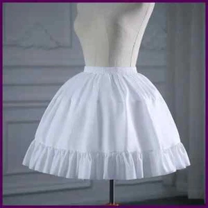 Damen Lolita Rock Petticoat Reifrock Kleid Unterrock Tutu Cosplay weiß Freizeit - Bild 1 von 24