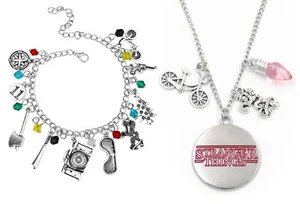Stranger Things Necklace And Charm Bracelet - Picture 1 of 10