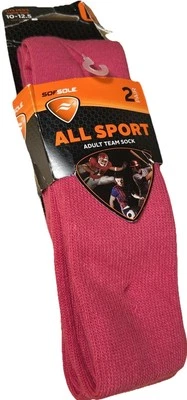 Sof Sole, OTC, calcetines All Sport Select Team, rosa paquete de 2 tallas: para hombre 10-12,5 Foto 1 de 4