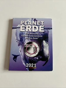 Planet Erde 5 x 5 Euro Münzen Polare Zone 2021 ADFGJ Set im MDM Folder - Bild 1 von 4