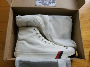Pro Keds Royal Hi White 10.5 Herren Canvas Old School Retro Gym Schuh - Bild 1 von 8