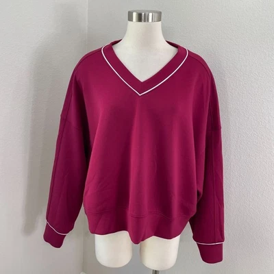 Abercrombie & Fitch YPB XL neoKNIT V шеи пуловер толстовка в глубокий красный - Изображение 1 из 4