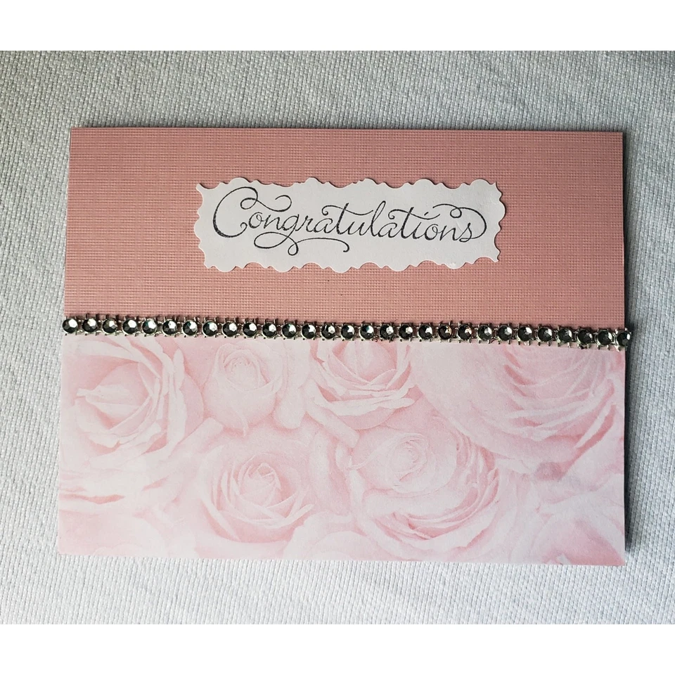 Tarjeta de felicitación rosa y elegante Foto 1 de 1