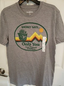 VINTAGE STYLE SMOKEY THE BEAR weiches T-Shirt HERREN Medium M NEU - Bild 1 von 2