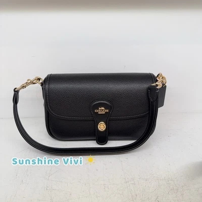 NWT COACH Hadley Shoulder Bag Handbag CY683 Gold/Black - Image 1 of 4