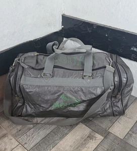 Jaguar grau grün Leder Stil sehr guter Zustand Seesack Gepäck Reisetasche Vintage 1990er - Bild 1 von 20