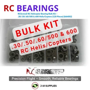 RCScrewZ RC Helicopter Bearing Bulk Kit –.30 .50 .60 500 600 Helis 120pcs bbh002 - Picture 1 of 7