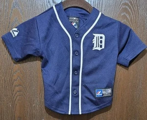 Majestic Blue Detroit Tigers Baseball Jersey Baby 18 Months STITCHED - Picture 1 of 2