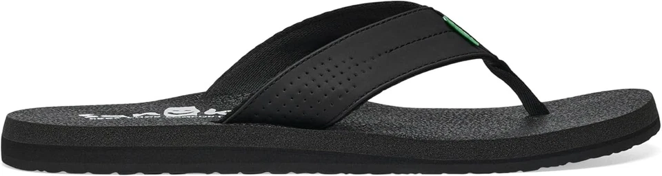 Sanuk Men's Beer Cozy Coaster Flip-flop Black 11 M US