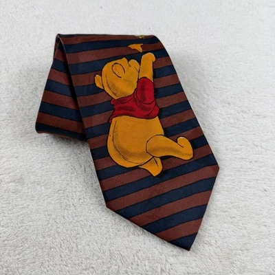 Corbata a rayas Disney Winnie the Pooh abejas miel poliéster 60 pulgadas Foto 1 de 4