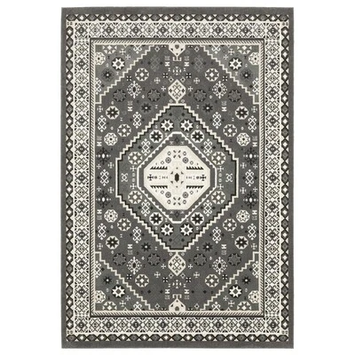 Oriental Weavers Raylan Area Rug RAY02 Traditional Grey Medallion — 第 1/3 张图片