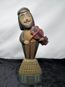 C581 Künstlerfigur Polen Holzfigur Marian Ulc Geigenspieler Künstler Sammler - Picture 1 of 14
