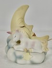Vintage Porcelain Moon And Unicorn Nightlight 