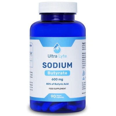 Ultra Lyte Sodium Butyrate – 90 Caps • Gut Health• High-Potency