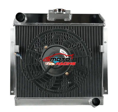 3 Row Aluminum Radiator & Fan For 1953 1954 Dodge Car Coronet Meadowbrook MT - Image 1 of 4