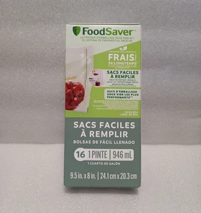 FoodSaver Easy Fill Vakuumversiegelungsbeutel 1 Quart (16 Stück) 9,5 x 8 Zoll [G5] - Bild 1 von 8