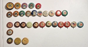 31 Antique Union pins Amalgamated Meat Cutters & Butcher Workman of N. America - Picture 1 of 7