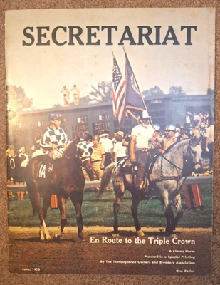 Secretaría: junio 1973 Blood-Horse impresión especial "En camino a la triple corona". Foto 1 de 4