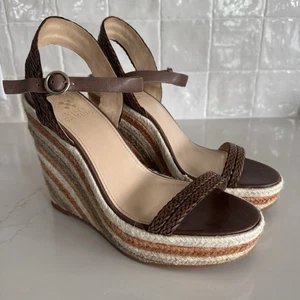Vince Camuto Visteera Platform Espadrille Wedge Sandal Women's 9.5 Brown - Picture 1 of 10