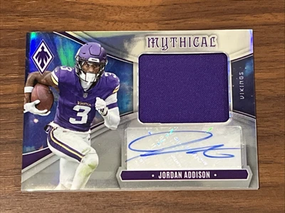 2025 Panini Phoenix Jordan Addison #MMA-JAN Mythical Materials Auto /49 Vikings - Image 1 of 3