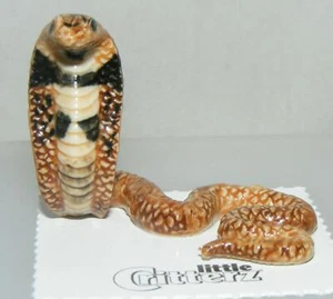 Little Critterz Miniature Porcelain Animal Figure Spectacled Cobra "Naja" LC982 - Picture 1 of 5