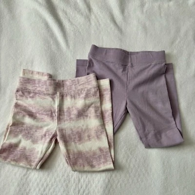 Leggings de longitud completa Crewcuts para niñas talla 4 púrpura y rosa tie dye (2 en total) Foto 1 de 4