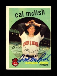 1959 TOPPS CAL MCLISH #445 INDIANS SIGNED AUTOGRAPH - Picture 1 of 1