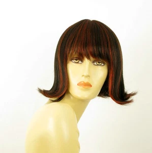 wig for women 100% natural hair black and red wick ref FRANCOISE 1b410 PERUK - Picture 1 of 8