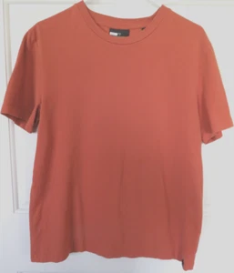 Scotch & Soda Mens T Shirt Size Large S/S Cotton Rust Brown Casual Tee Preppy - Picture 1 of 7