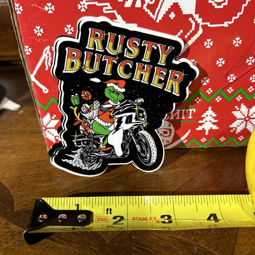 Rusty Butcher Sticker Christmas | eBay