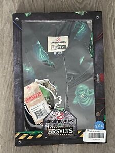 New RSVLTS Ghostbusters Slimer Long Sleeve Button Up Shirt Size XXL