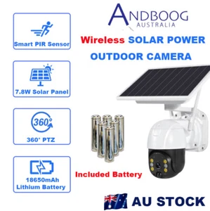 Wireless Solar Powered WIFI Security Camera Outdoor Flood Light LED PTZ - Picture 1 of 8