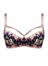 SOLD OUT NWT Bordelle Wilde Bodice Bra in Navy and Rose - Size Small