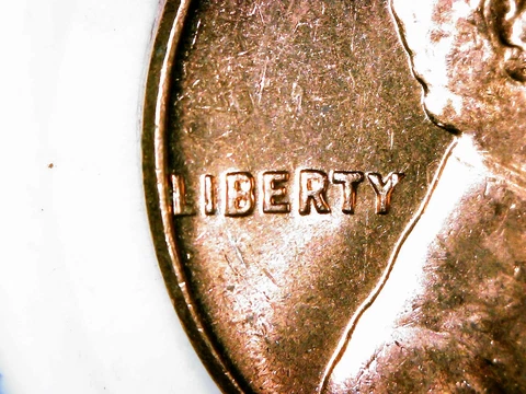 1964 D Lincoln Memorial Penny Red RD L Close to Rim Strike Mint Errors Cover