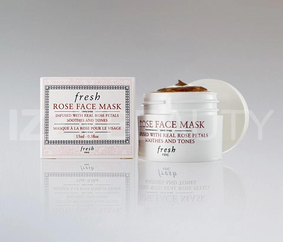 Fresh Rose Face Mask Rose Petals Hydrates & Tones 0.5 fl. oz. Travel Mini, NIB - Image 1 of 1
