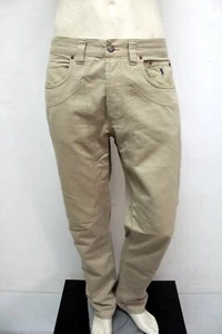 Jeckerson pants men size 34 / 48 slim regular fit beige cotton Made Italy - Picture 1 of 15