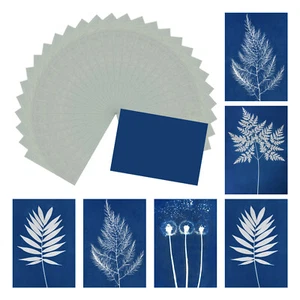 Cyanotype Paper,24 Sheet Sun Print Paper Kit Blue Crafts Paper,8.3x5.8 inch - Picture 1 of 7