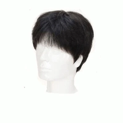 Peluca corta natural pinza de cabello humano real en piezas de toupee para hombres Foto 1 de 4