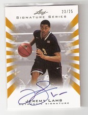 JEREMY LAMB 12/13 Leaf Signature Auto RC Rookie #BA-JL1 Serial #23/25
