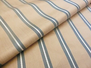 Halo Stripe in Beige Premium Italian Brocade Linen Silk Fabric Bundle, 42x70cm - Picture 1 of 12