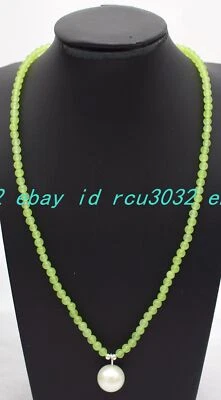 Fresco collar de piedras preciosas de perlas redondas de peridoto verde de 4 mm 18 pulgadas Foto 1 de 4