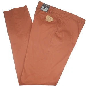 Bills Khakis Pants Men 42 M3 Unhemmed Trim Fit Rust Stretch Twill Trouser USA - Picture 1 of 20