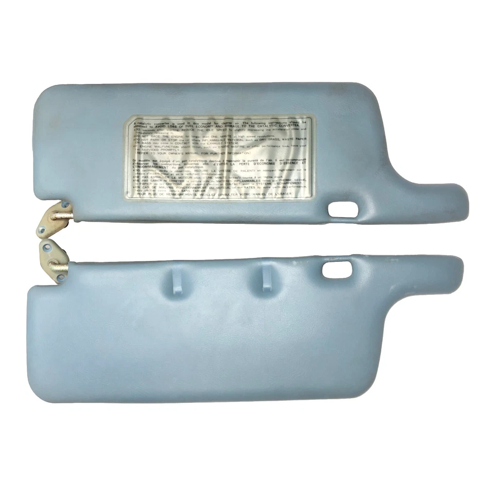 1980-1986 Datsun Nissan 720 para-sol motorista passageiro par azul e preto fabricante de equipamento original - Imagem 1 de 4