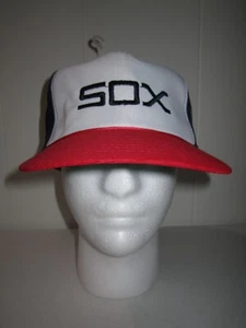 Vintage Chicago White Sox Hat Cap Sports Specialties Snapback Trucker Red Blue - Picture 1 of 8