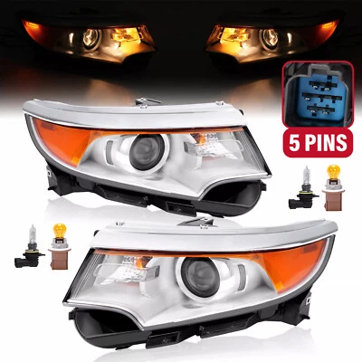 For Ford Edge 11-14 Driver Passenger Side Projector Headlight 5 Plug #BT4Z13008B - Image 1 of 4