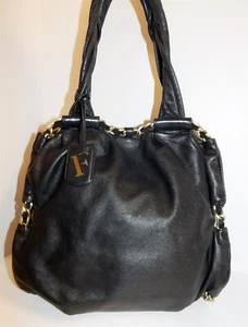 Furla Black Leather Chain Detail Shoulder Bag - Picture 1 of 7