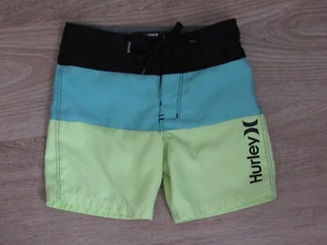 Hurley ~ Boy's Board Shorts/Swim Suit~ Black Blue Green ~ 4 (XS) - Picture 1 of 7