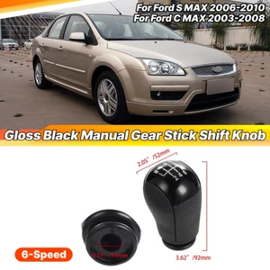 6 Gang Schaltknauf Schalthebel Hebel Für Ford Focus Mondeo Mustang C-MAX Schwarz - Bild 1 von 8