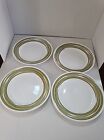 4 Corelle  ?Strokes Of Color?  Green Pattern, Salad/Lunch Plates 8.5 Inches