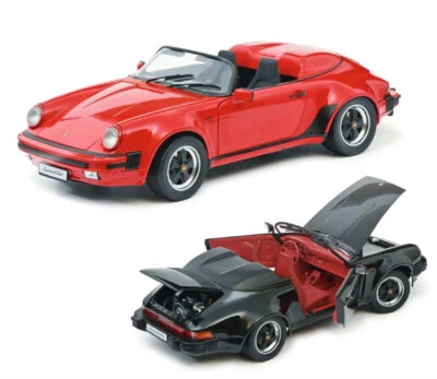1:12 Schuco Porsche Speedster open car Diecast Model Cars Gift Display Black/Red - Image 1 of 4